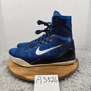 Nike Men 12 Kobe 9 Elite Brave Blue Athletic High Top Basketball Shoe 630847-404